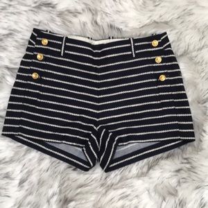 J.Crew short shorts. Nautical theme. Size 0